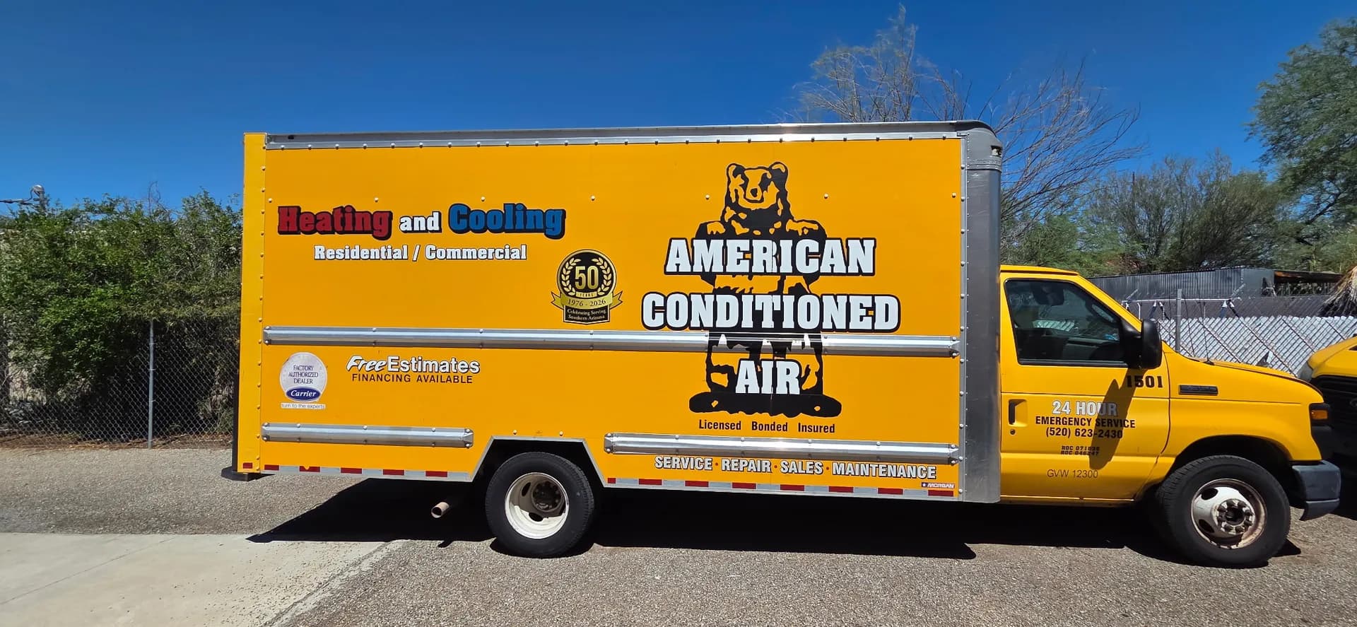 American Conditioned Air box truck serving Tucson, AZ